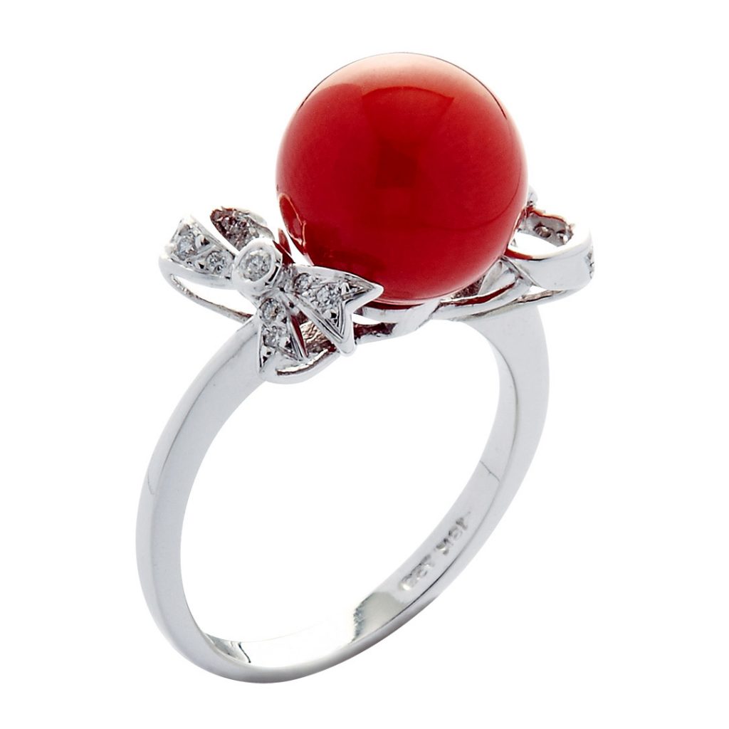 31017 brilliant 020ct coral 10mm 2