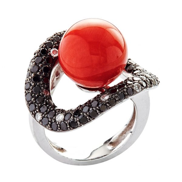 41008 brilliant white 026ct black 213ct coral 13 14mm 2