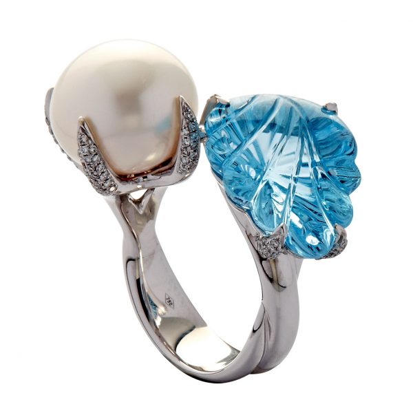 51001 brilliant 039ct aquamarine 1547ct pearl 13 14mm 2