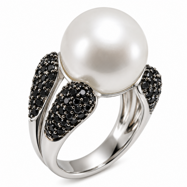 R026 - Brilliant Cut Diamonds 0,90Ct - South Sea Pearl 12,30mm