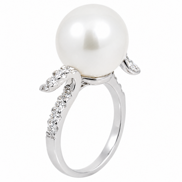 R152 - Brilliant Cut Diamonds 0,41Ct - South Sea Pearl 12,79mm