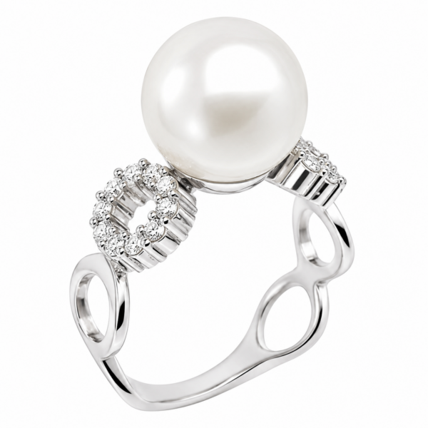 R150 - Brilliant Cut Diamonds 0,33Ct - South Sea Pearl 11-12mm