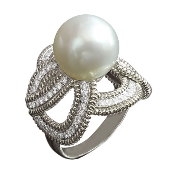 R231– Brilliant Cut Diamonds 0,49Ct – South Sea Pearl 12,55mm