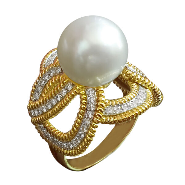 R176 – Brilliant Cut Diamonds 0,49Ct – South Sea Pearl 11-12mm