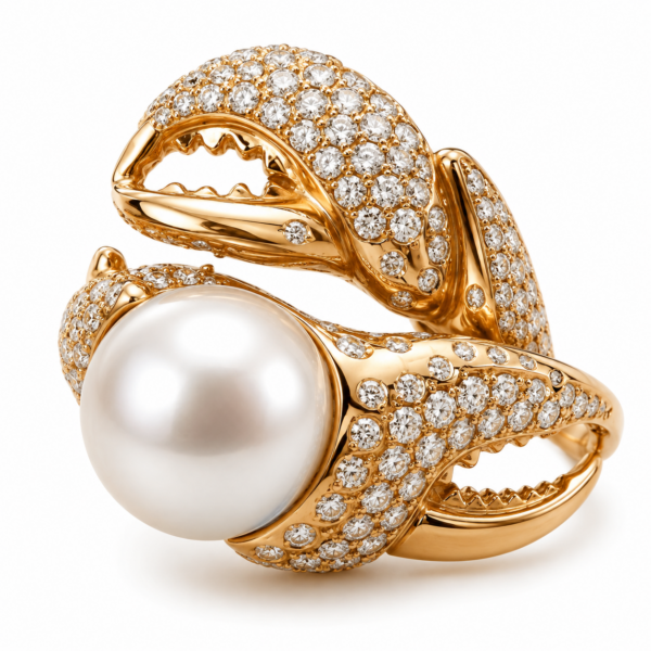 R206 – Brilliant Cut Diamonds 3,69Ct - South Sea Pearl 13,70mm