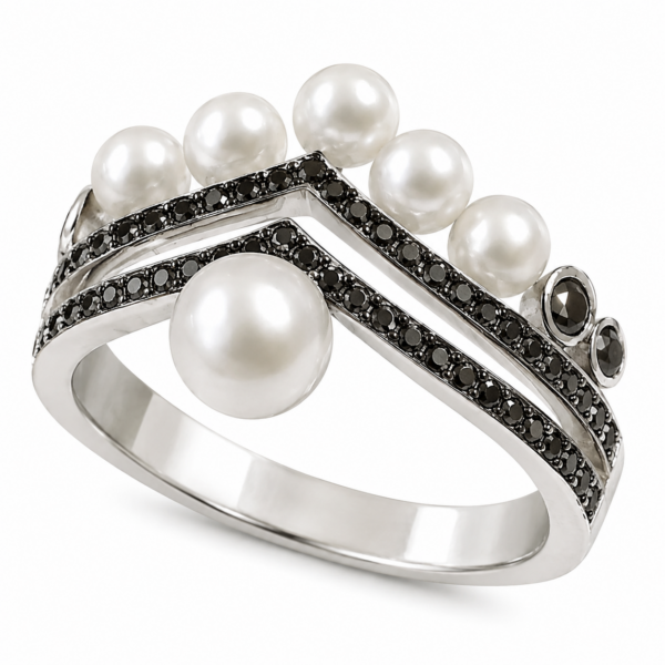 R229 – Brilliant Cut Diamonds 0,36Ct - Akoya Pearl 3-5,5mm