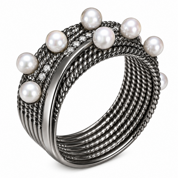 R234 - Brilliant Cut Diamonds 0,30Ct - Akoya Pearl 3-3,5mm
