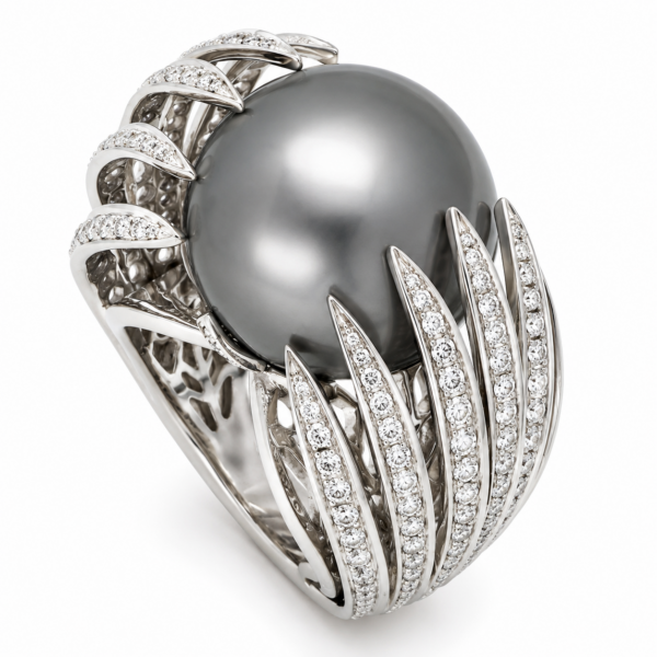 R273 - Brilliant Cut Diamonds 2,59Ct - Tahitian Pearl 17,1mm