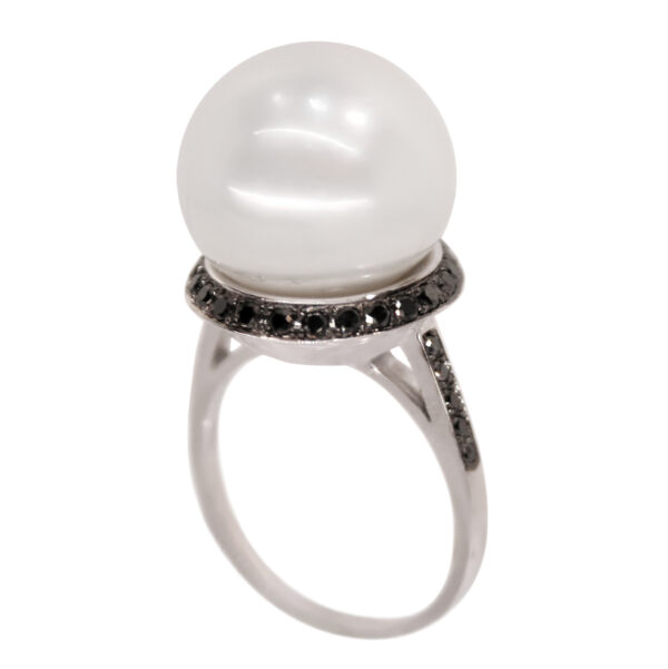 R278 - Brilliant Cut Black Diamonds 0,52Ct - South Sea Pearl 15-16mm