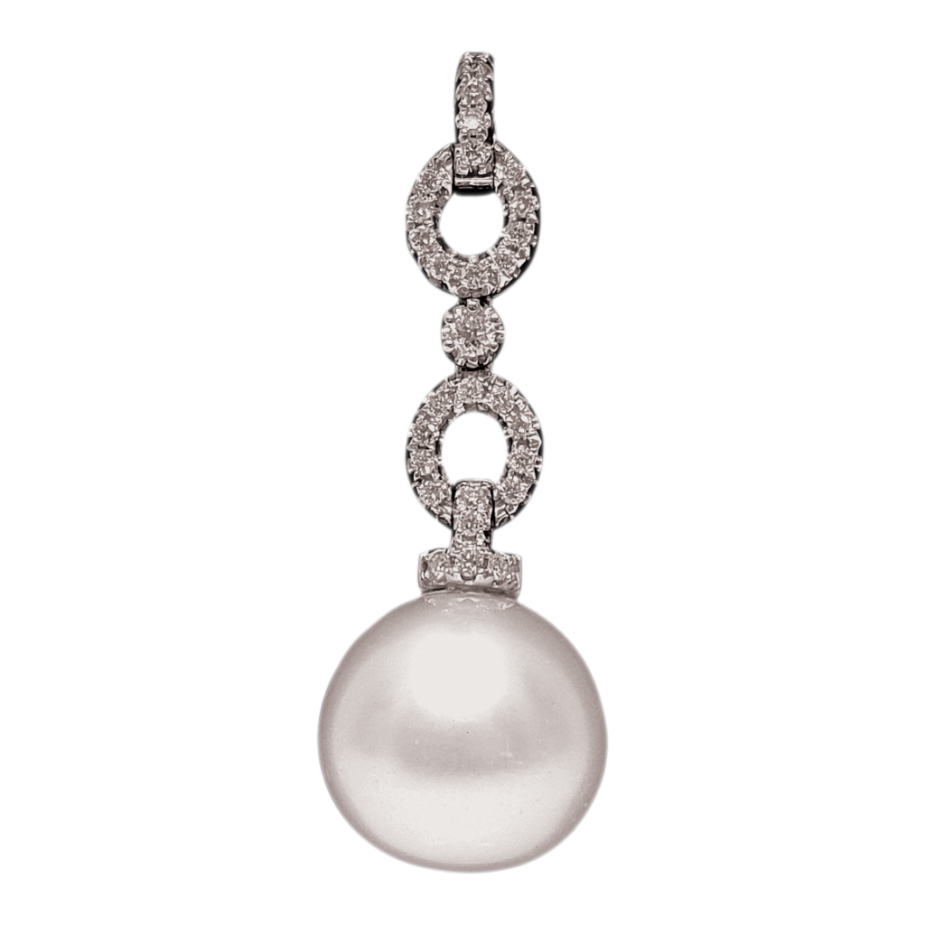 P076 – Brilliant Cut Diamonds 0,32Ct – South Sea Pearl 13-14mm