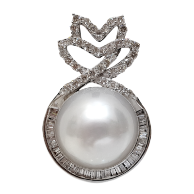 P066 – Brilliant Cut Diamonds 0,44Ct – South Sea Pearl 11,5mm