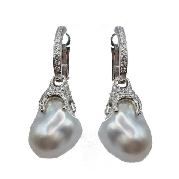 E064 - Λαμπρά Διαμάντια σε κοπή Μπριαγιάν 1,64 Ct - Μπαρόκ Μαργατιτάρια Νοτίων Θαλασσών 15-16mm