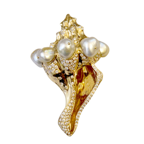 PI008-  Λευκά Διαμάντια 3,2Ct- Μαργαριτάρια Μπαρόκ