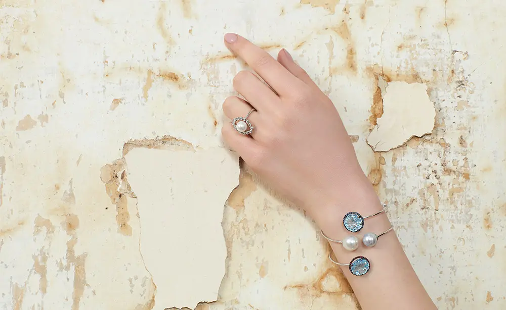 Μαργαριταρένια Δαχτυλίδια Αρραβώνα