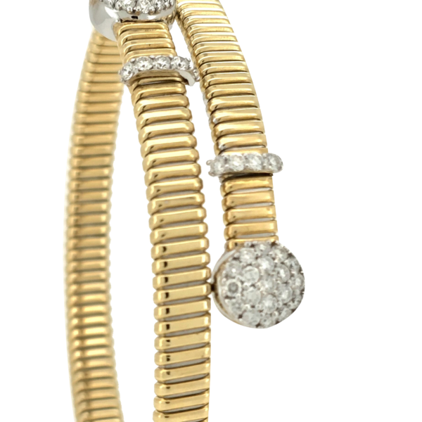 DB016- Βραχιόλι Χειροπέδα με Λευκά Διαμάντια 0,94cts