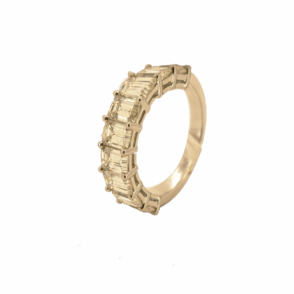 DR035- Δαχτυλίδι με Λευκά Διαμάντια Emerald cut 3.62 cts