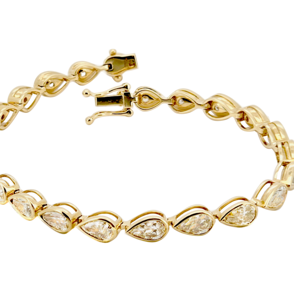 DB014- Βραχιόλι Ριβιέρα με Λευκά Διαμάντια 7.83cts