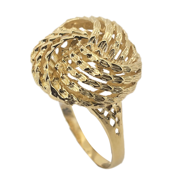 DR049- Δαχτυλίδι Κίτρινος Χρυσός Κ14