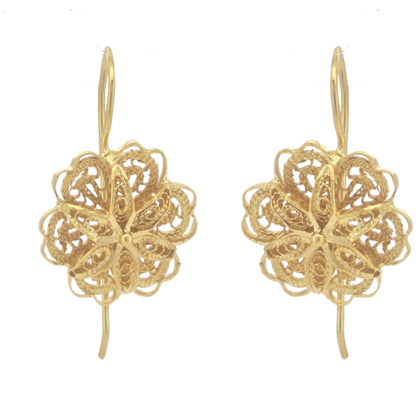 DE019- Σκουλαρίκια Κίτρινος Χρυσός Κ14