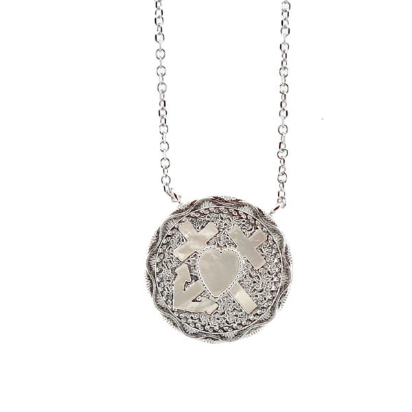 PRPEN006 – Μενταγιόν Καστελλορίζου σε Λευκό Χρυσό Κ18 με Φίλντισι