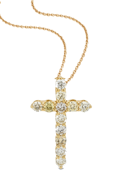 DP007- Σταυρός με Λευκά Διαμάντια 0.98 Cts