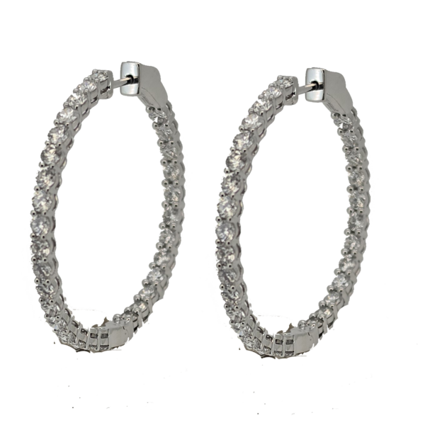 DE033- Σκουλαρίκια με Λευκά Διαμάντια Brilliant Cut 2.84 Cts