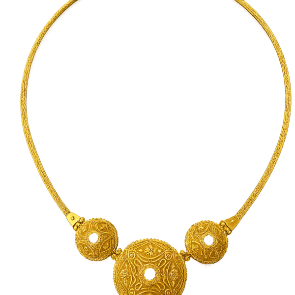 PRN002 - Κολιέ Μπούκλα Καστελλορίζου σε Κίτρινο Χρυσό Κ18