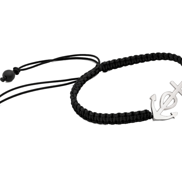 PRB012 - Βραχιόλι μακραμέ Καστελλορίζου σε Λευκό Χρυσό Κ14