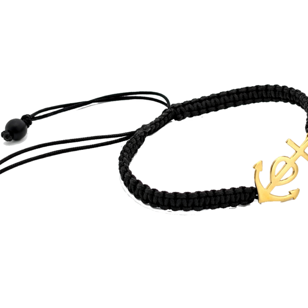 PRB008 - Βραχιόλι μακραμέ Καστελλορίζου με Ροζ Χρυσό Κ14