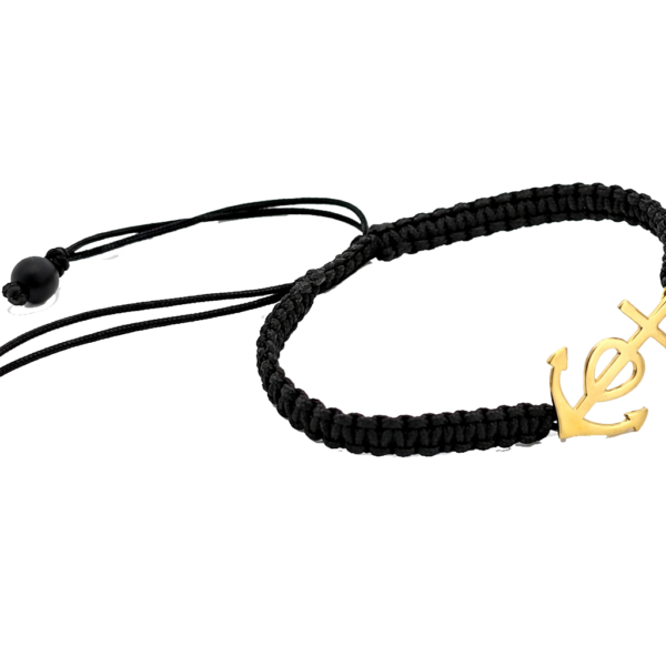 PRB010 - Βραχιόλι μακραμέ Καστελλορίζου σε Κίτρινο Χρυσό Κ14