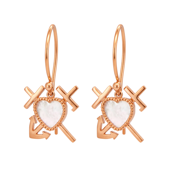 PRE008 -Σκουλαρίκια Καστελλορίζου σε Ροζ Χρυσό