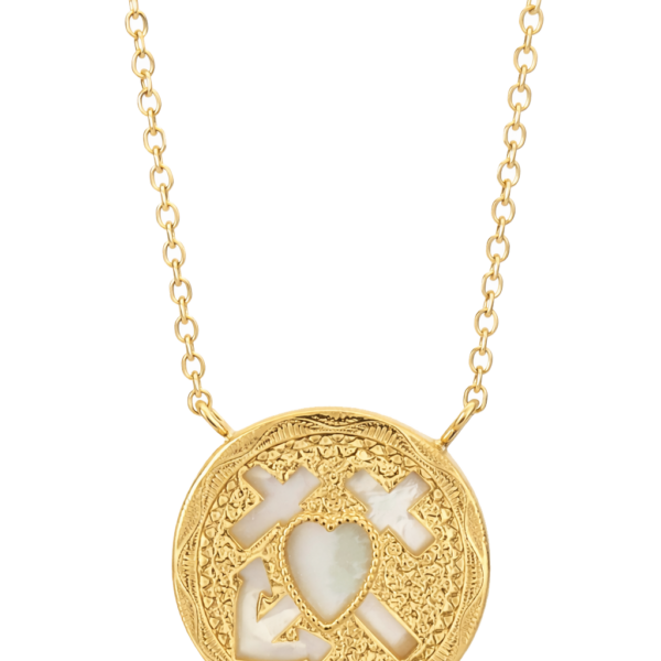 PRPEN005 – Μενταγιόν Καστελλορίζου με Φίλντισι σε Κίτρινο Χρυσό Κ14