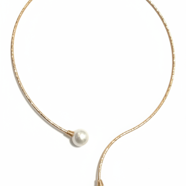 N77- Κολιέ με Μαργαριτάρια Νοτίων Θαλασσών 12-13mm/14-15mm- Κίτρινος Χρυσός