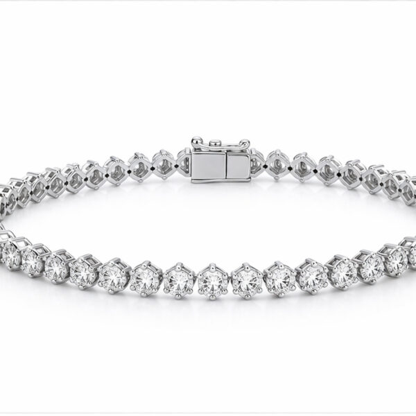 DB022- Βραχιόλι με Λευκά Διαμάντια Brilliant Cut 7.95 Cts - FVVS