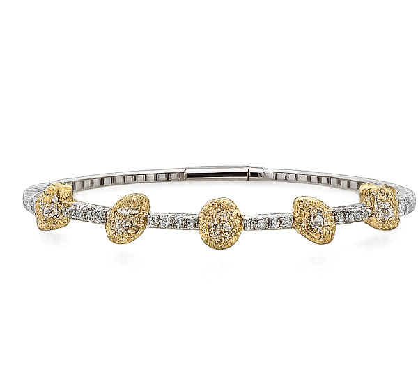 DB026- Χειροπέδα με Κίτρινα Διαμάντια 1.20 Cts & Λευκά Διαμάντια 0.24 Cts