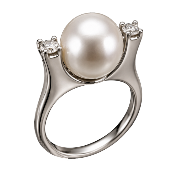 R210 - Brilliant Cut Diamonds 0,10Ct - Akoya Pearls 8,5-9mm