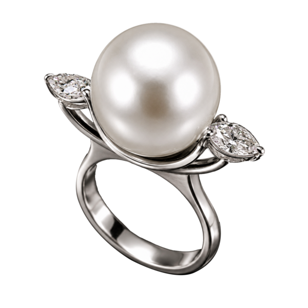 R254 - Brilliant Cut Diamonds 1,25Ct - South Sea Pearl 15mm