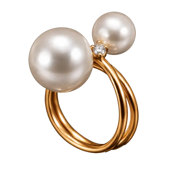 R294 - Brilliant Cut Diamonds 0,11Ct - South Sea Pearls 10-11mm / 11-12mm