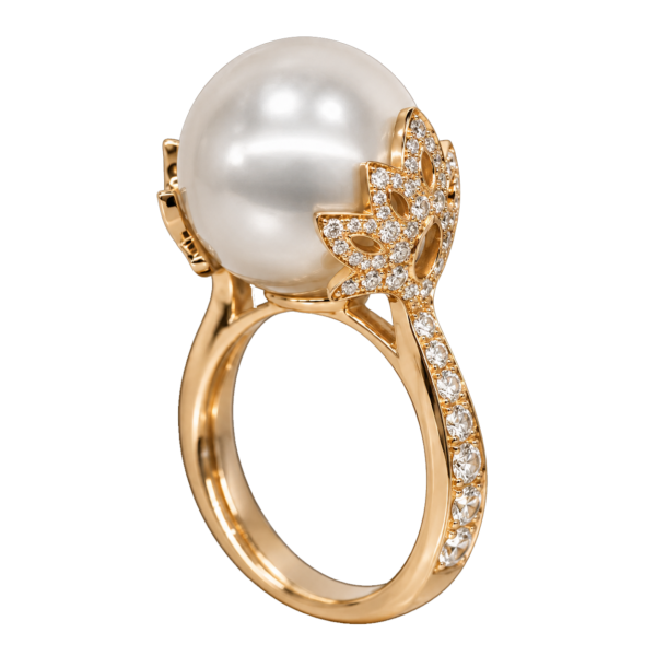 R267 - Brilliant Cut Diamonds 0,45Ct - South Sea Pearl 14-15mm
