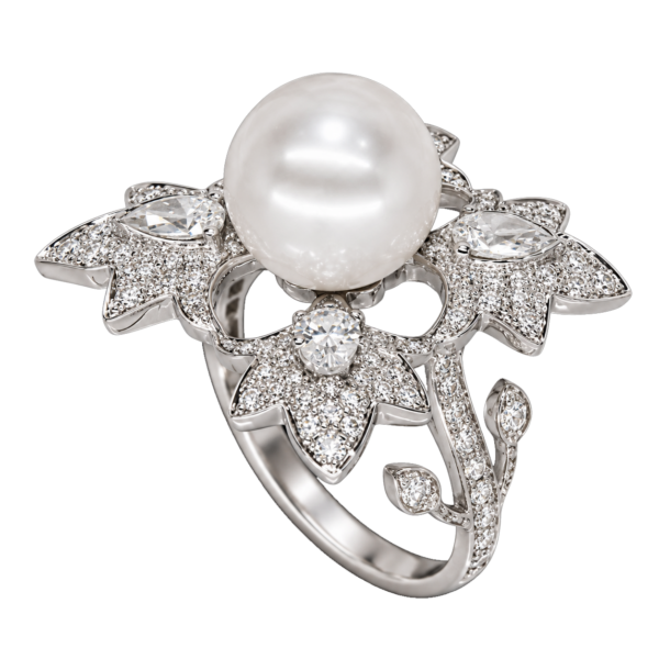 R194 – Λευκά Διαμάντια 0,78Ct - Διαμάντια Pear Cut 0,57Ct - Μαργαριτάρια Ακόγια Ιαπωνίας 9,5-10mm