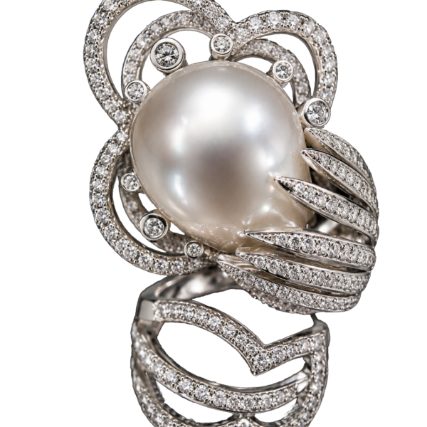 R237 - Brilliant Cut Diamonds 3,47Ct - Baroque South Sea Pearl 15-16mm