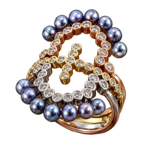 R224 – Brilliant Cut Diamonds 0,34Ct - Akoya Pearl 3,5-5mm