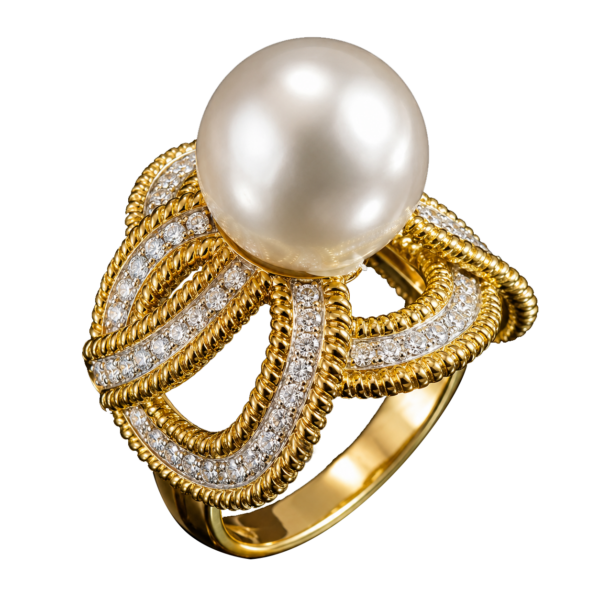 R176 – Brilliant Cut Diamonds 0,49Ct - South Sea Pearl 11-12mm