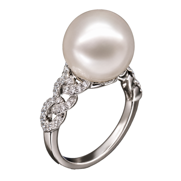 R279 - Brilliant Cut Diamonds 0,27Ct - South Sea Pearl 11,4mm
