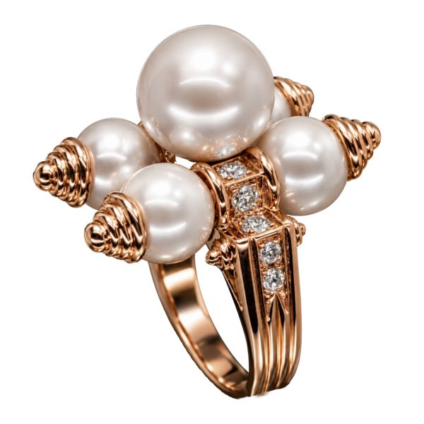 R265 - Brilliant Cut Diamonds 0,46Ct - South Sea Pearl 11-12mm - Akoya Pearl 8-8,5mm