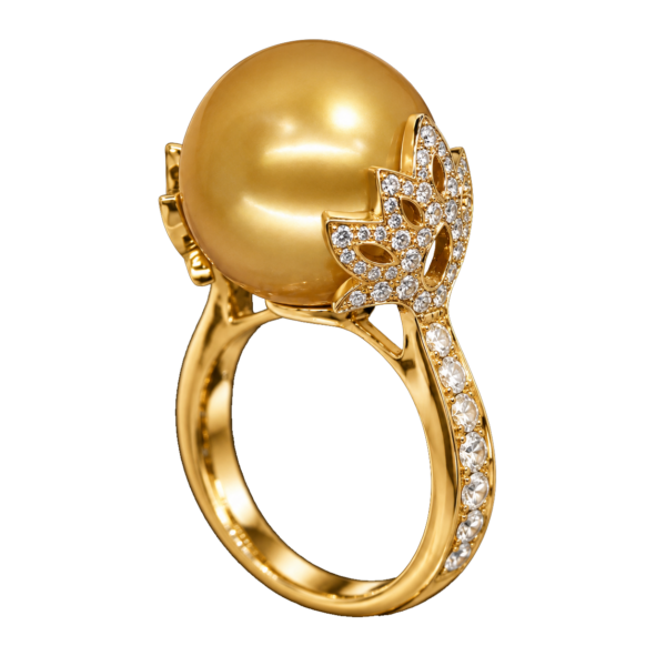 R261 - Brilliant Cut Diamonds 0,53Ct - South Sea Pearl 15,56mm
